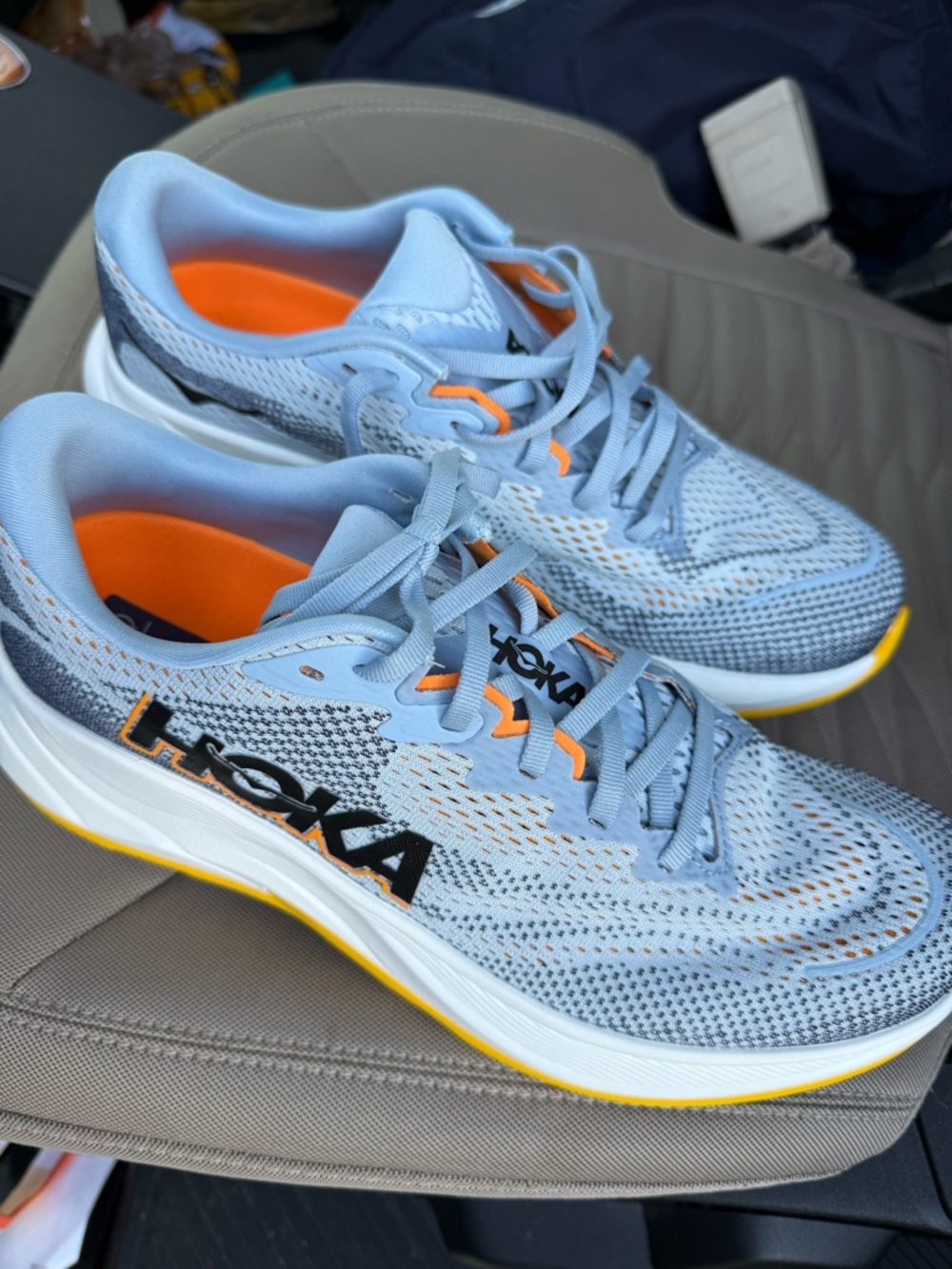 Hoka One One Rincon 4 in Blue with White Midsole